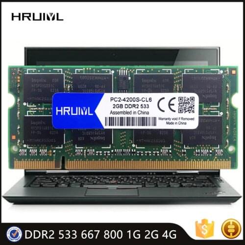 HRUIYL Laptop Memoria DDR2 533 667 800MHZ 1G 2G 4GB SODIMM Module SDRAM 1.8V PC2 4200 5300 6400S Notebook Motherboard Memory