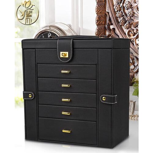 Multi-functional jewelry box Korean princess jewelry large-capacity jewelry storage box European-style high-end jewelry box