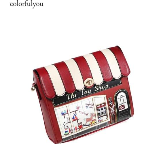 Luxury shoulder bag women house Shaped messenger bag Unique Novelty Cartoon Creative PU leather Crossbody Bags for girls A366