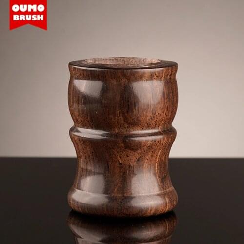 OUMOBRUSH -Nierus series Sandalwood shaving brush with Manchuria/ACE/SILK/WT knots 22MM