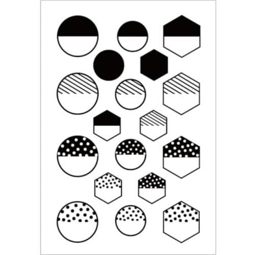 Hexagon Geometric pattern transparent silicone clear stamp for scrapbooking DIY craft decoration soft stamp background base