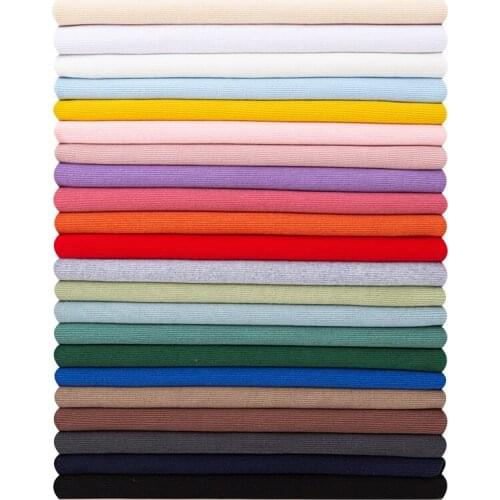 Width 43'' Cotton Elastic Knitted Spiral Fabric By The 20cm For Neckline,Cuff,Waist,Trouser Leg And Closing Down Coat