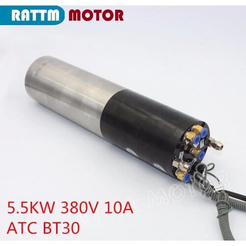 5.5KW 380V 10A ATC Spindle Motor BT30 Permanent Power Water cooled spindle FOR CNC MACHINE
