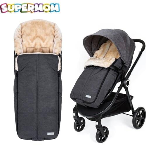 Winter Baby Sleeping Bag Warm Faux Cashmere Sleep Sack In The Stroller Outdoor Snowproof Infant Swaddling Cocoon For Sleep 3-36M