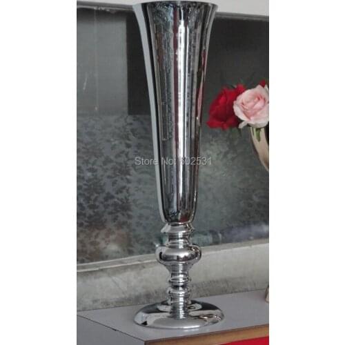 SPR 53cm high New! silvery wedding table flower stands/flower vase for wedding table centerpieces