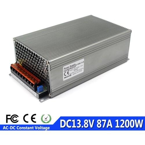 Universal Power supply DC13.8v 87A 1200w Ac-Dc Converter Driver 220V 110V AC DC13.8V SMPS For led strip display cctv 3d printer