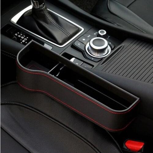 Universal Car Seat Side Back Storage Box Multifunction PU Leather Protable Organizer Box For Cards Car Interior Accessories