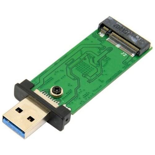 42mm NGFF M2 SSD to USB 3.0 External PCBA Conveter Adapter Card Flash Disk Type with Black Case
