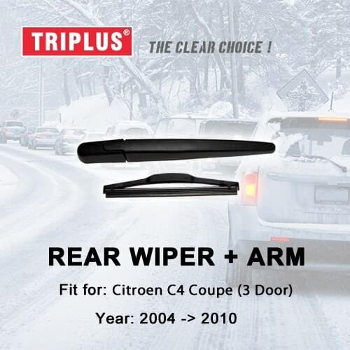 Rear Wiper Arm with Blade for Citroen C4 Coupe (2004-2010) 1pc 7" 180mm, C4 3 door Rear Wiper Arm & Rear Wiper Blades