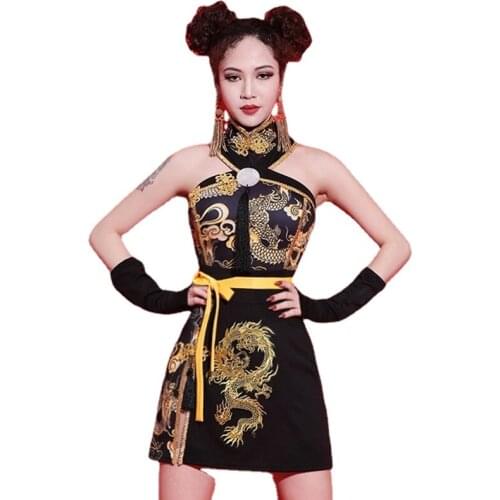 Chinese Style WomenS Jazz Performance Clothes Red Festival Outfits Hip Hop Clothes For Adults Gogo Dance Stage Costumes G259