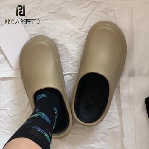 Lightweight Baotou Half Drag Old Shoes Women Waterproof Non-slip Summer Lazy Wear All-match Thick-soled Big-toed Shoes