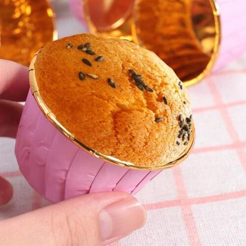 100Pcs Baking Cupcake Cake Liner Wrappers Paper Cup Tray Muffin Dessert Holder Heat-Resistant Cake Tools Beautiful Kitchen Tool