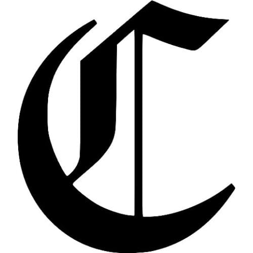 13cm*15cm Creative Old Fashioned English Fashion Lettering C Car Sticker Pvc High Quality Personalized Body Decal Decoration