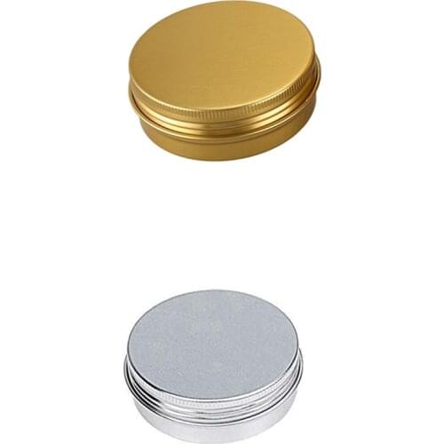 24 Pcs(1oz 30ml + 2oz 60ml) Aluminum Cosmetic Cans with Screw Cap Lid & 10Pcs Cans Screw Top Aluminum Round Cans
