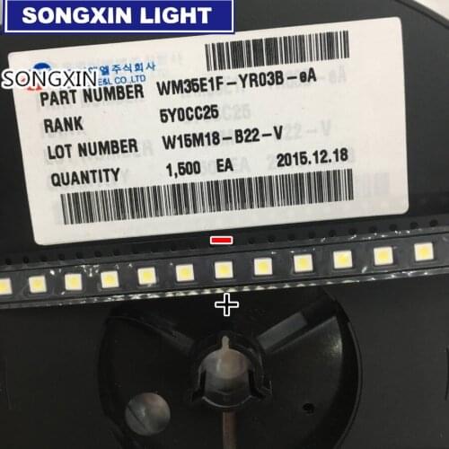 50pcs For WOOREE LED 3535 Light Beads Cool white 3V 1.85W LED LCD TV Backlight LED Backlight TV Application WM35E1F-YR07-eB