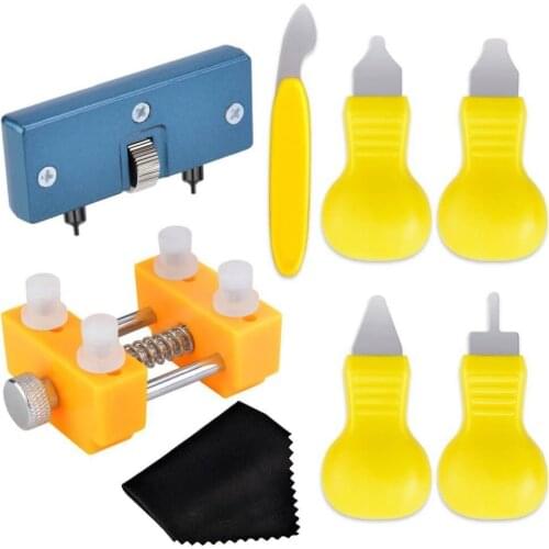 8x Essential Watchmaker Watch Back Cover Remover Screw Wrench Opener Holder