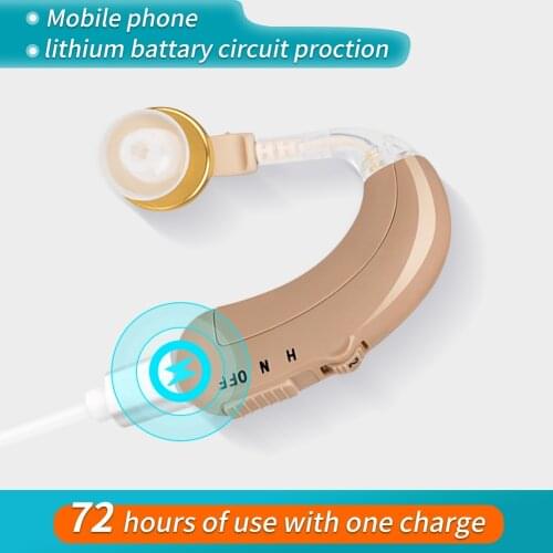 Wireless Mini Rechargeable Hearing Aid Sound Amplifier Adjustable Tone Hearing Aids Portable Ear Horn Amplifier For Deaf Elderly