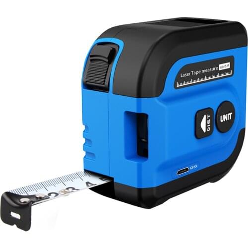 2-in-1 Digital Measuring Tape 131ft Laser Distance Meter Auto Lock 16ft Tape Measure Volume for Building Contractors Realtors