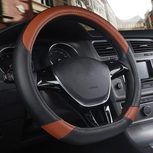 D Shape Car Steering Wheel Cover PU Leather For Nissan Qashqai J11 Nissan X-trail T32 Golf 7 Tiguan 2019 2020 Kia Optima K5 2021