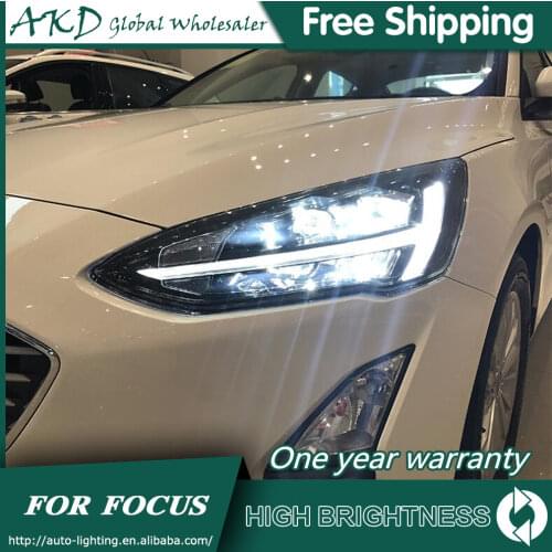 Headlights For Car 2019 Ford new Focus5 DRL Daytime Running Lights Head Lamp LED Bi Xenon Bulb Fog Lights Tuning Car Accessories