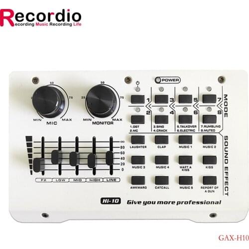 GAX-H10 Professional Recording Live Sound Card condenser microphone recording equipment