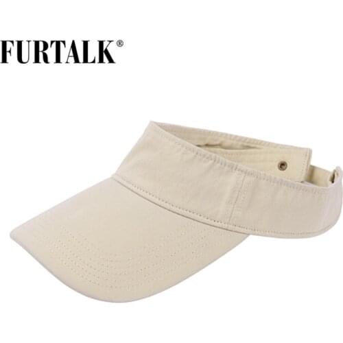 FURTALK Summer Visor Hat for Women Solid Washed Cotten Sun Hats Mens Womens Outdoor Sport Casual Baseball Cap for Travel
