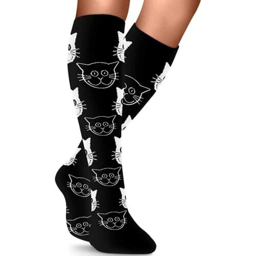 44 Styles Compression Stocking Tired Achy Unisex Anti Varicose Veins Women Men Anti Fatigue Socks Comfortable Animal Print Socks