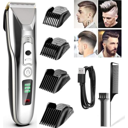 Hair Clipper for Men Cordless Hair Cutting Machine Ceramic Blade Hair Trimmer Beard Trimmer Rechargeable Hair Cutting Grooming