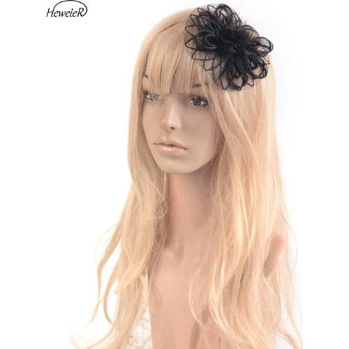 Fashion Girls Mini Hair Jewelry Clip Flower Netting Fascinators Party Hairpins Handmade