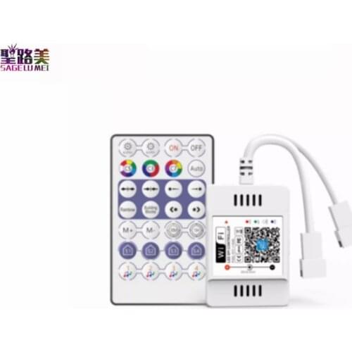 DC5V-24V SP501E WS2811 WS2812B Addressable RGB LED Strip Wifi Controller Amazon Alexa Smart SPI IC Voice APP Control for Andriod