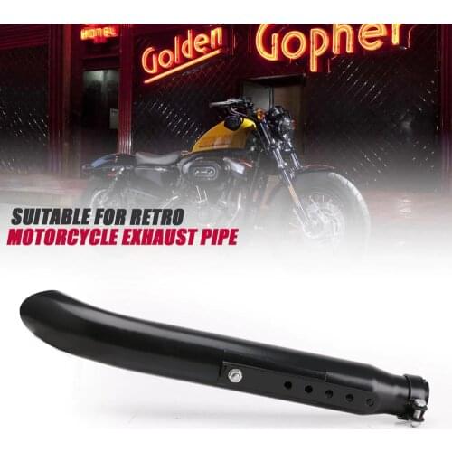 Motorcycles stainless steel Slash Exhaust Muffler Pipe for 1-3/8", 1-1/2", 1-5/8" 1-3/4" fit for Chopper Cafe Racer Silencer
