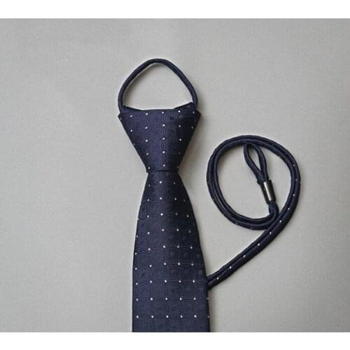 SHIERXI 2018 New Mens Neck Tie Pull Rope Tie Business Easy To Pull Zipper Tie Male Accessory Lazy Tie