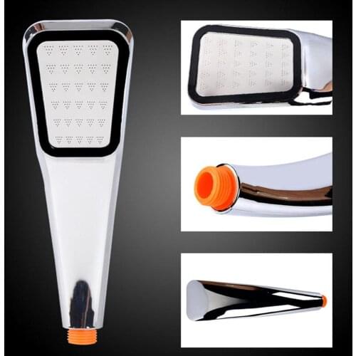 New 300 Tiny Holes Pressure Water Booster Saving Square Shower Head Handheld Square Bathing Sprayer Bathroom Hand Shower