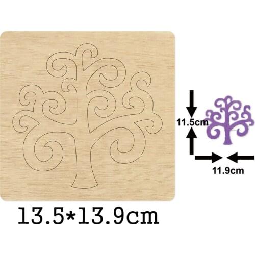 New Design Christmas Tree Wood Cutting Dies 2020 Desktop Decor Wooden Die Suitable for Common Die Cutting Machines on the Market