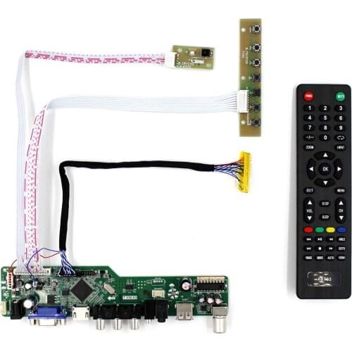 TV+H DMI+VGA+AV+USB+AUDIO LCD Controller Board Work for 8.9inch 10inch CLAA089NA0ACW HSD100IFW1 1024x600 LCD Panel