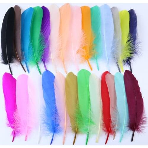 10/50/100pcs Goose feathers Dyed various Natural Swan feather for crafts wedding jewelry party accessories 15-20cm/6-8 inch