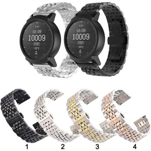 20mm 22mm Stainless Steel Watch Band Strap with Butterfly Clasp for Ticwatch 2/Ticwatch E Replacement strap