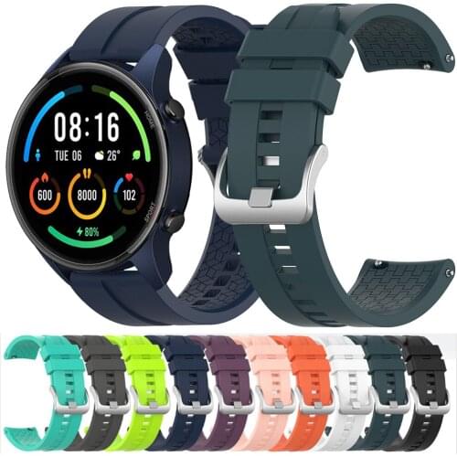 22mm Replacement Strap For Xiaomi Watch Color Bracelet Band Silicone Sport Wrist Strap For Xiaomi Mi Watch Color Wristband