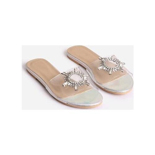 New Summer Fashion Design Women Sandals Transparent PVC Flats Ladies Sandals Open Toe Shoes casual beach slippers Hot summer pu