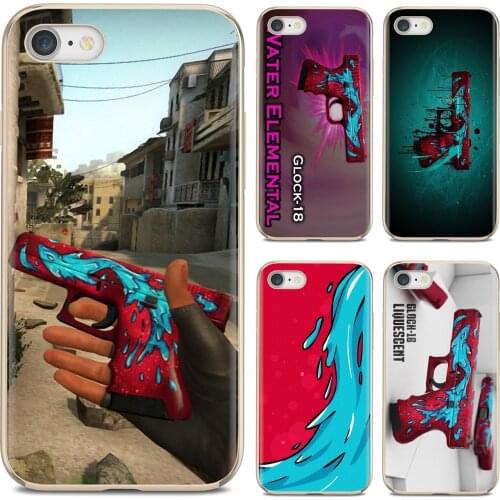 Silicone Cover Bag For Samsung Galaxy A10 A40 A50 A70 A3 A5 A7 A9 A8 A6 Plus 2018 2015 2016 2017 Cs Go Water Elemental pistol