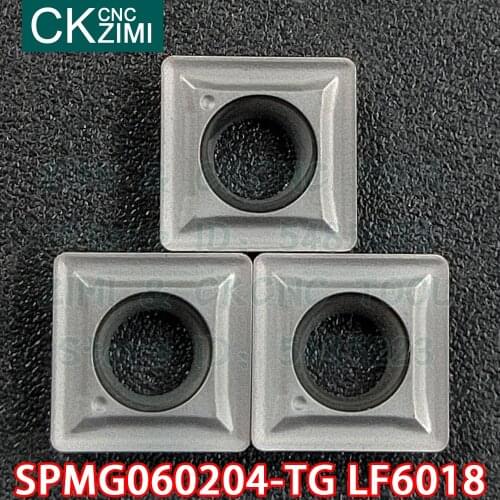 SPMG060204-TG LF6018 SPMG 060204 TG LF6018 Carbide Inserts Indexable U Drill Turning Inserts CNC Lathe Tools for stainless steel