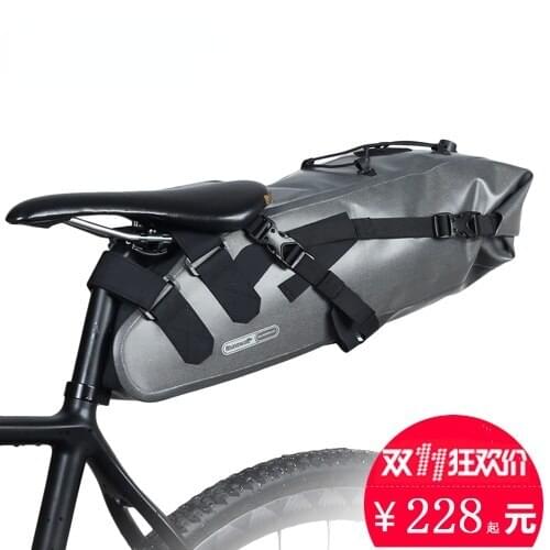 Bicycle Bag Full Waterproof Large Capacity Back Seat Bag Mountain Bike Big Tail Bag Back Seat Bag Riding Luggage Shelf Bag