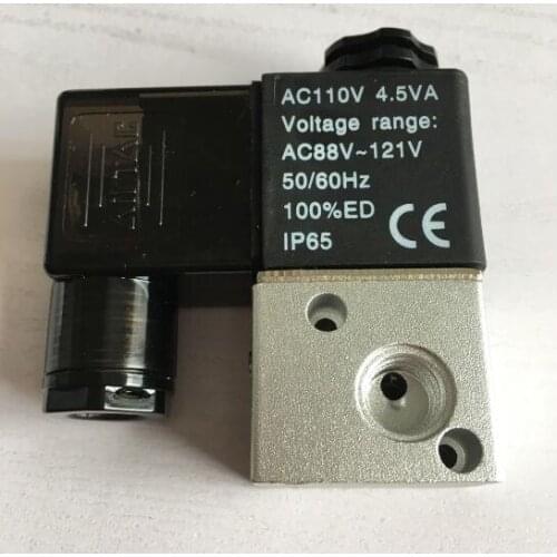 Air Solenoid Valves 3V1-06 2 Position 3 Port 1/8" Normally Closed Pneumatic Control Valve DC12V DC24V AC110V AC220V