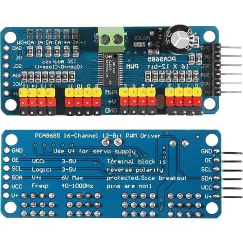 16 Channel 12-bit PWM/Servo Driver-I2C Interface PCA9685 For Arduino Raspberry Pi Shield Module Servo Shield