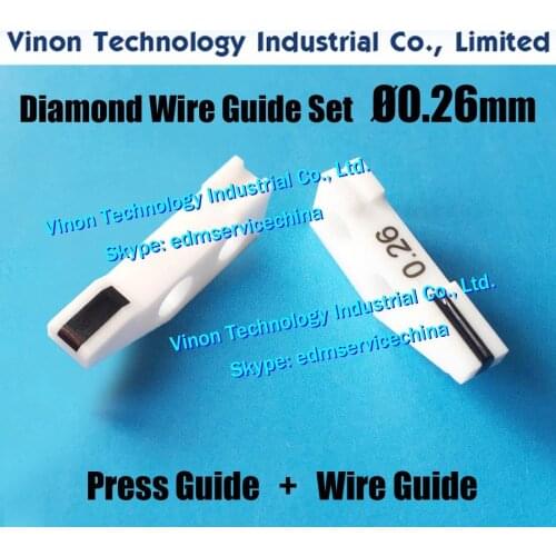 2pcs) 0.26mm Set of SP43 EDM Wire Guides for Makino SP64. edm Split V-Guide 20EC390A403-Z1, 20EC080A407, 20EC080A409, 6EC80B404