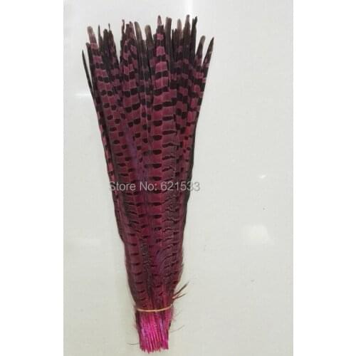 50pcs/lot!16-18inches 40-45CM Pink Ringneck Pheasant Tail Feather pheasant feather for Costume or Hat design