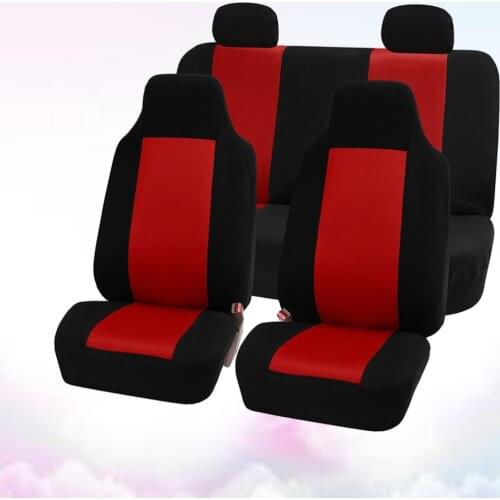 5 Seats Car Seat Cover Universal Auto Seat Cover Durable Wear Resistant Car Interior Accessory Car Seat Protector Mat (Red)