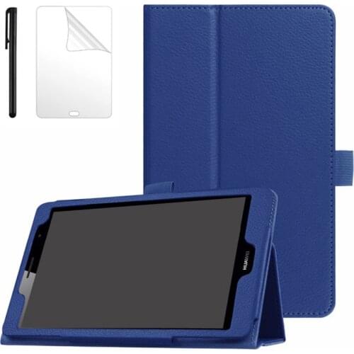 Litchi Stand PU Leather Protector Case For Huawei MediaPad T3 8.0 KOB-L09 KOB-W09 Case cover for Honor PlayPad 2 8.0 +FilmPen