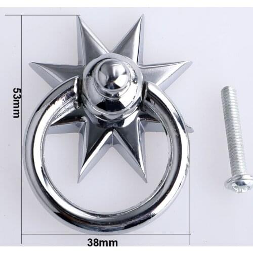 Dia 40mm modern simple chrome silver drop ring drawer shoe cabinet tv cabinet bathroom cabinet pull knob handle