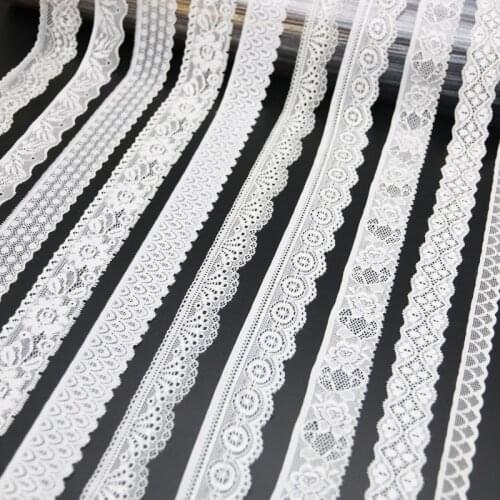 5 meters/lot) white elastic lace Fabric underwear stretch laces Trim DIY Crafts Sewing
